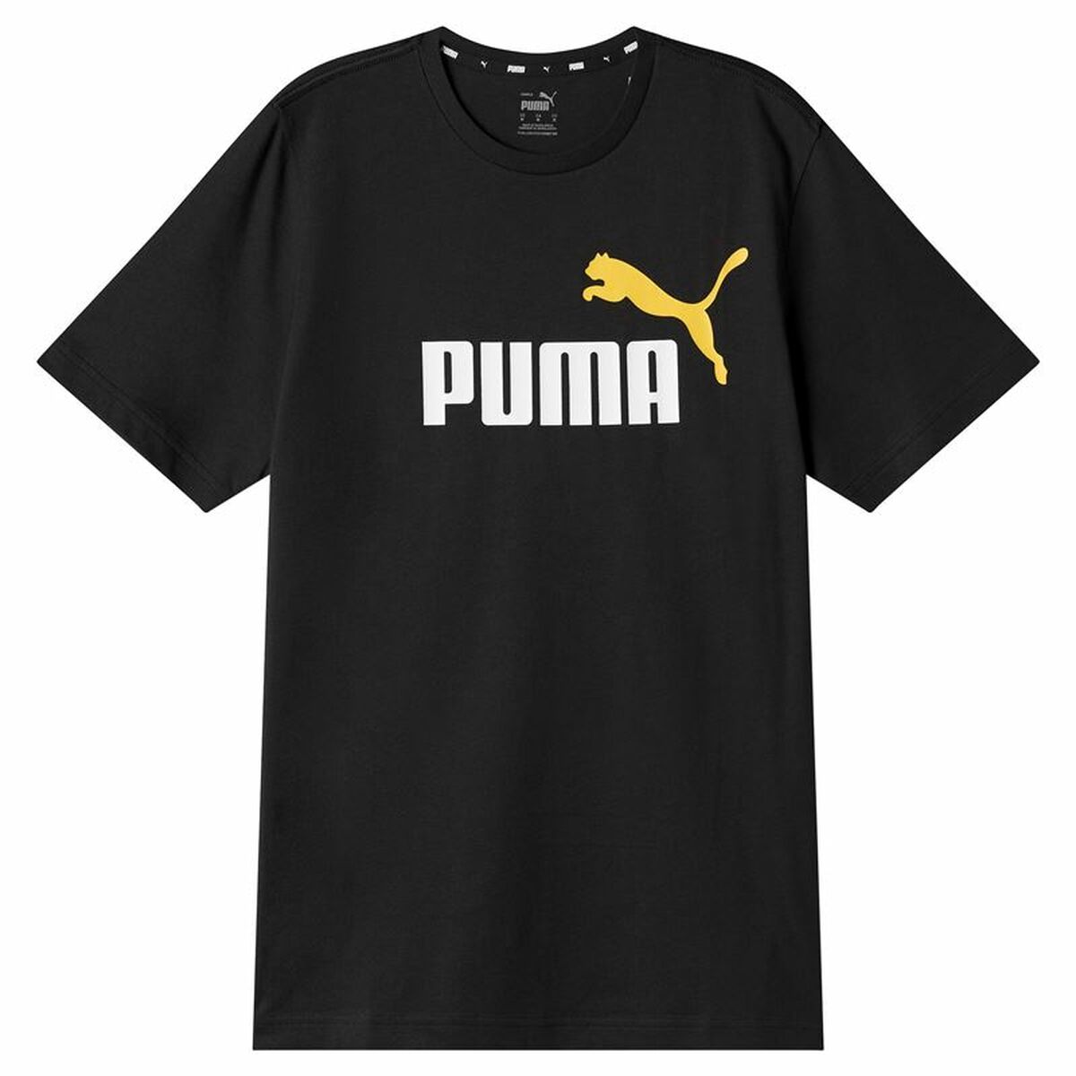 Men’s Short Sleeve T-Shirt Puma Ess+ 2 Col Logo Black XL