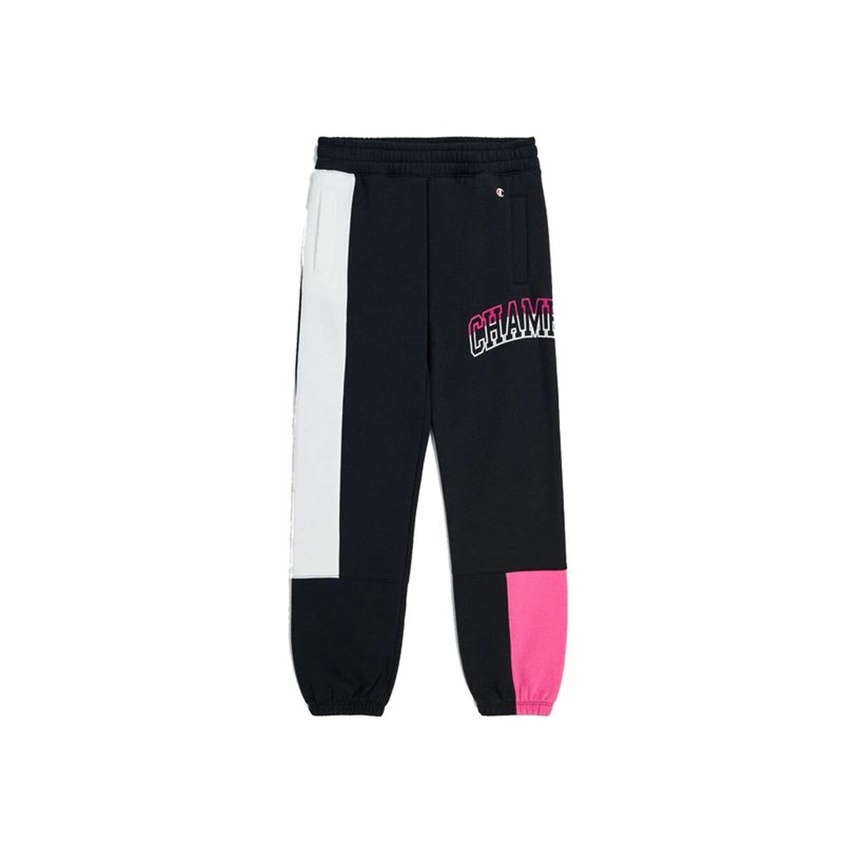 Long Sports Trousers Champion Elastic Cuff Legacy Black Lady M