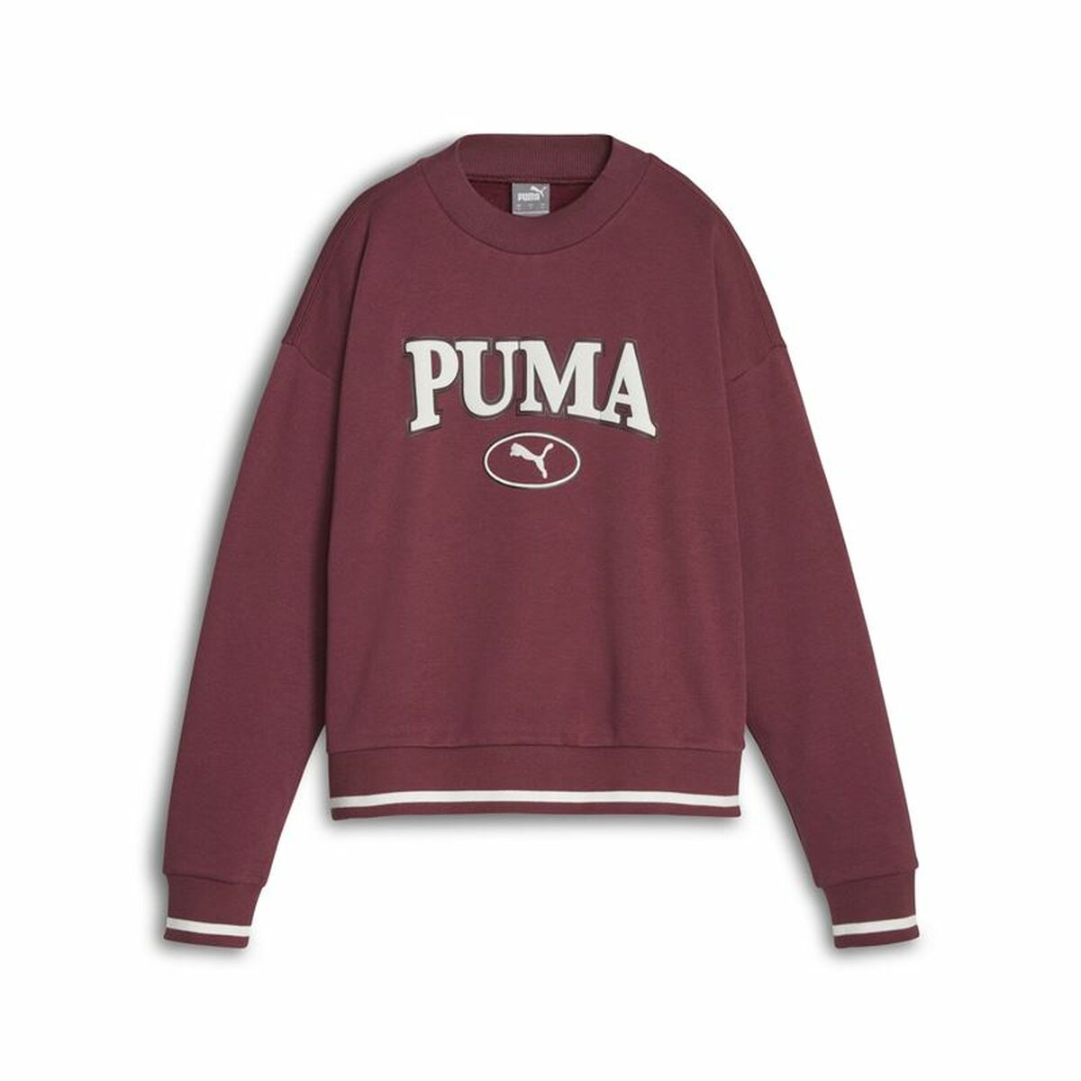 Women’s Sweatshirt without Hood Puma Squad Crew Fl Dark Red L