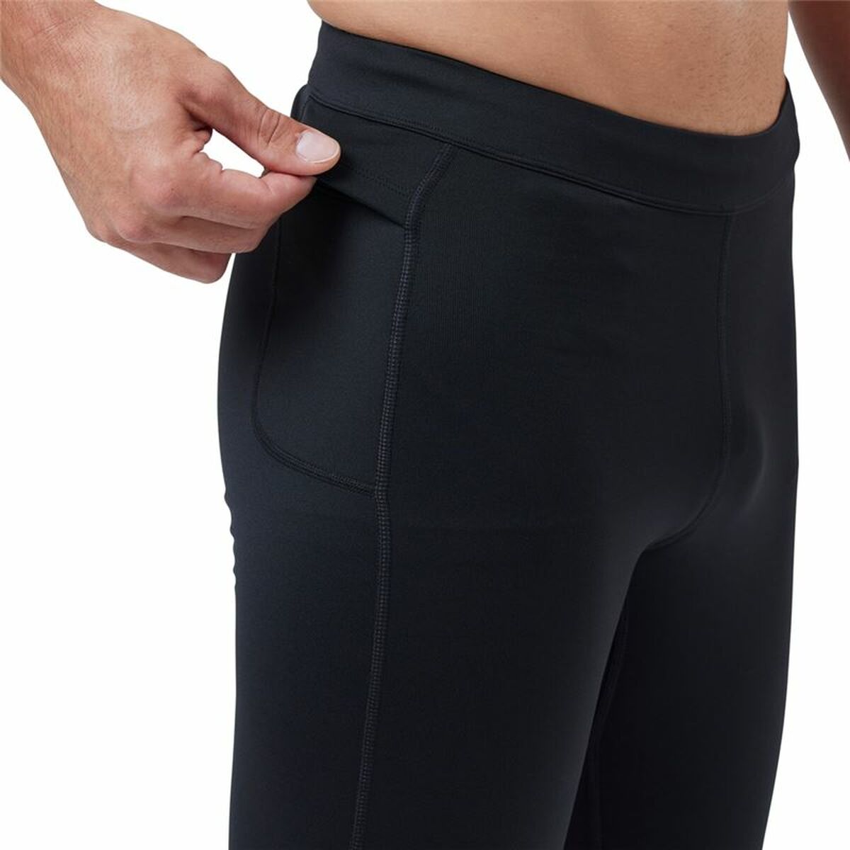 Sports Leggings for Men Odlo Essential Warm Black L