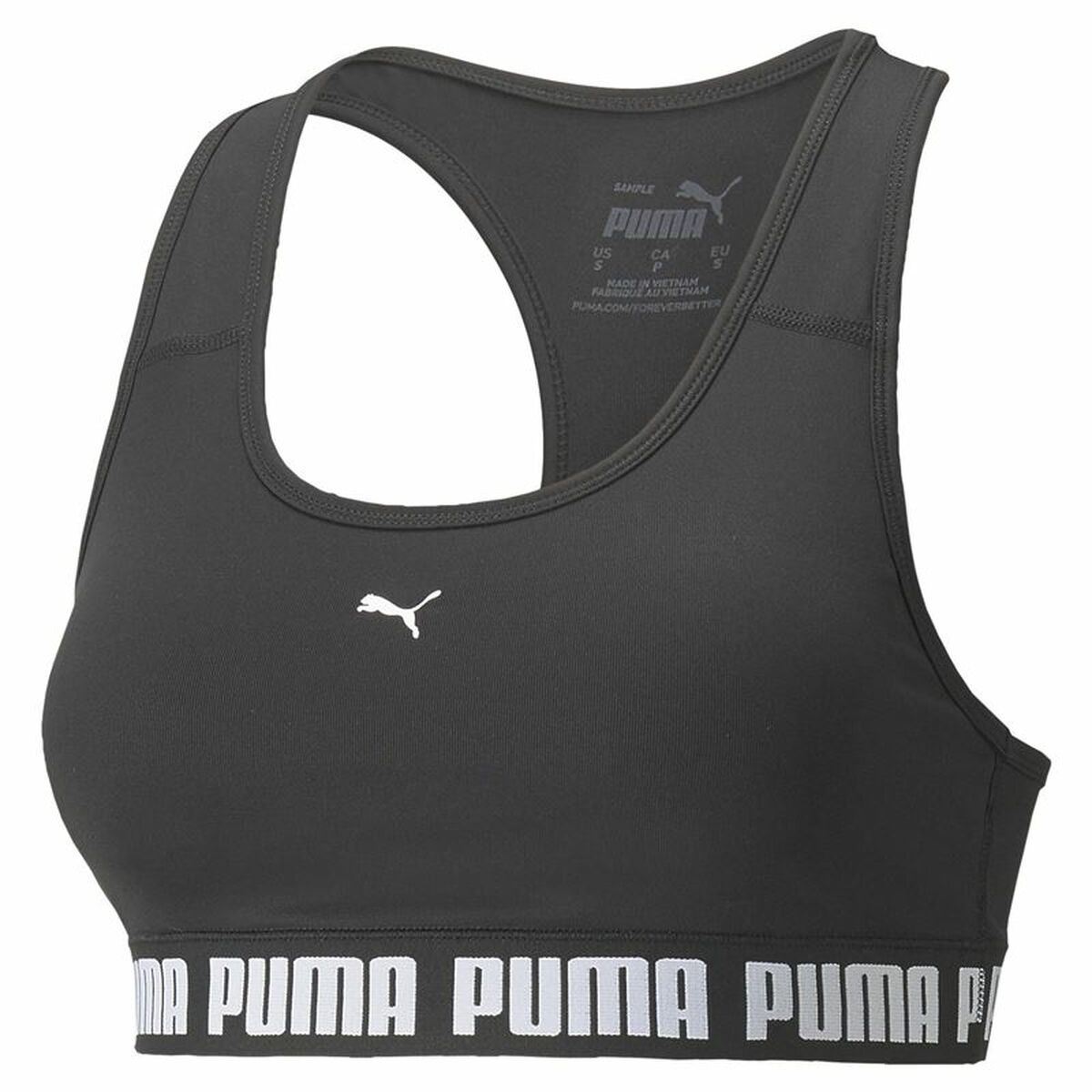 Sports Bra Puma Mid Impact Puma Stro Black XS