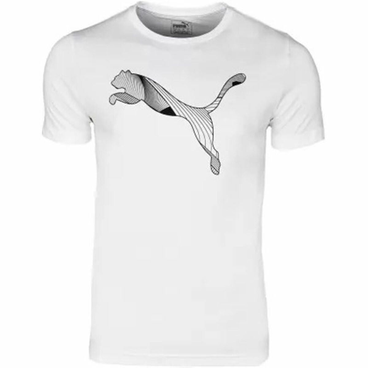 Child's Short Sleeve T-Shirt Puma Active Sports Graphic White 5-6 Years