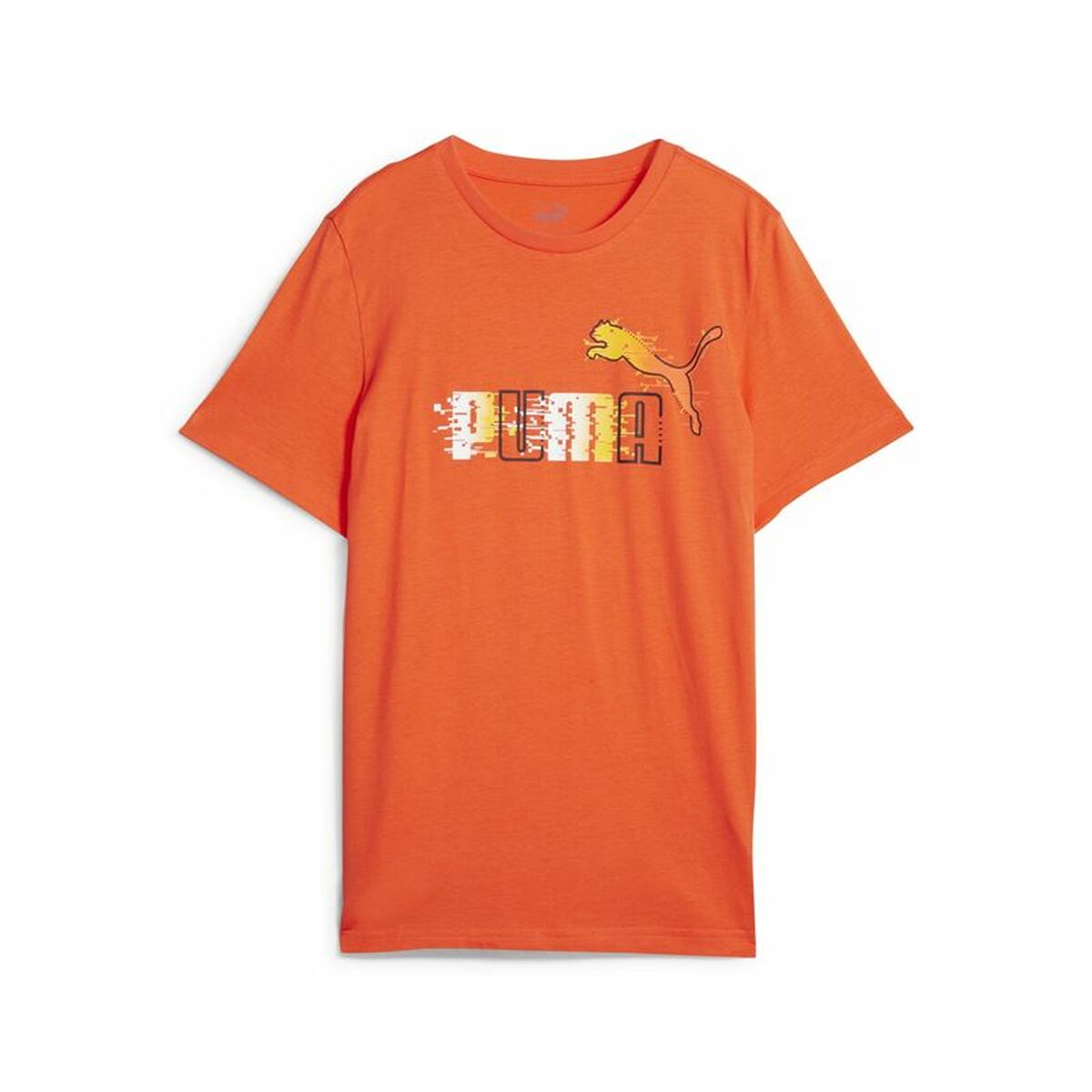 Child's Short Sleeve T-Shirt Puma Ess+ Futureverse Orange 7-8 Years