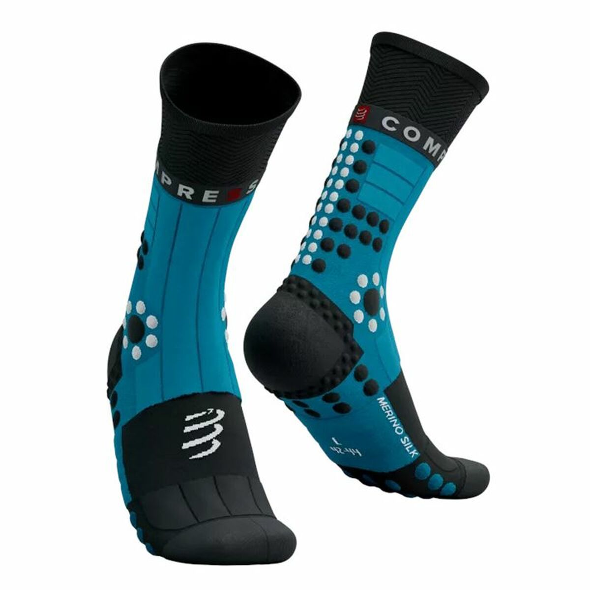 Sports Socks Compressport Pro Racing Black/Blue Black 35-38