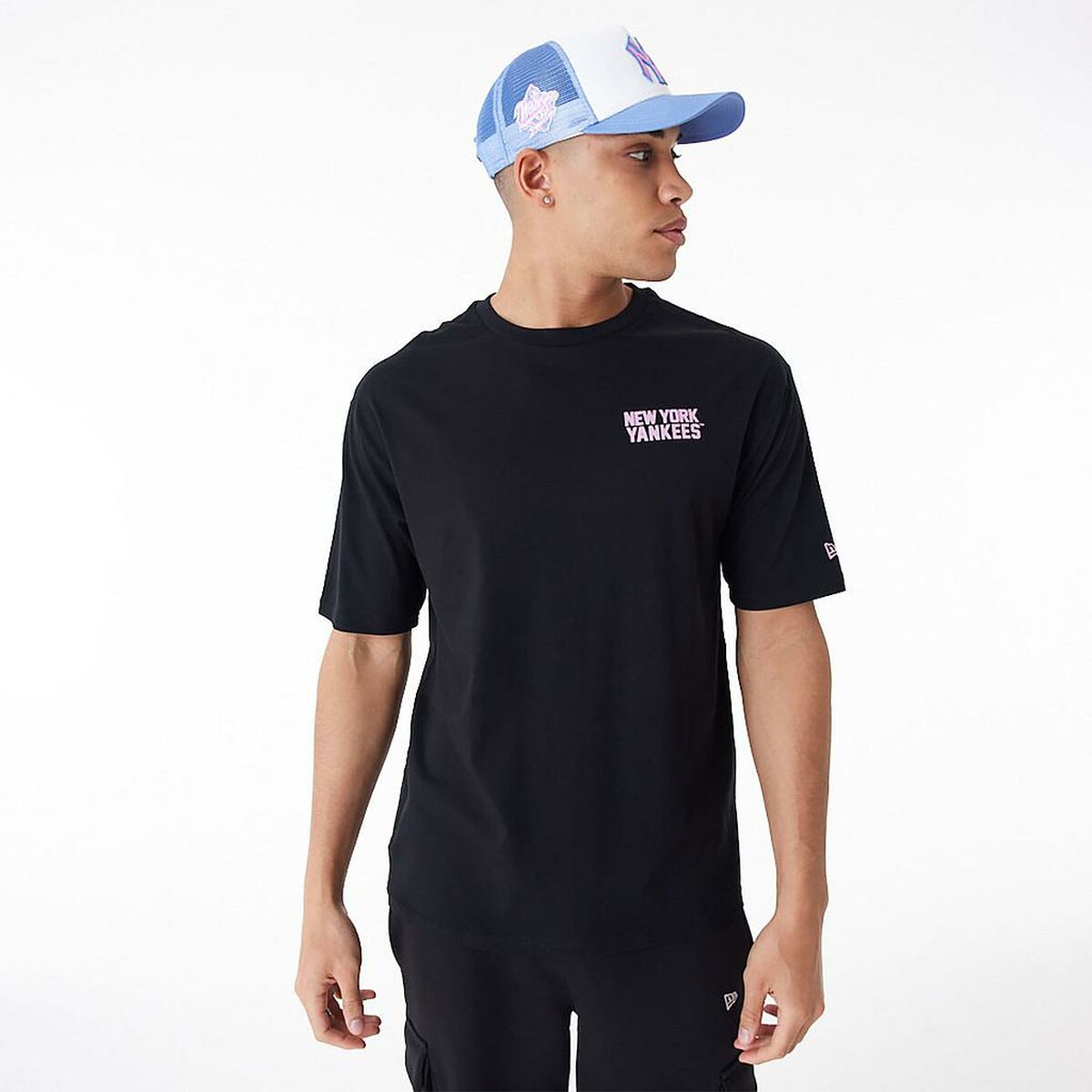 Men’s Short Sleeve T-Shirt New Era  WORDMARK OS TEE NEYYAN 60435524  Black M