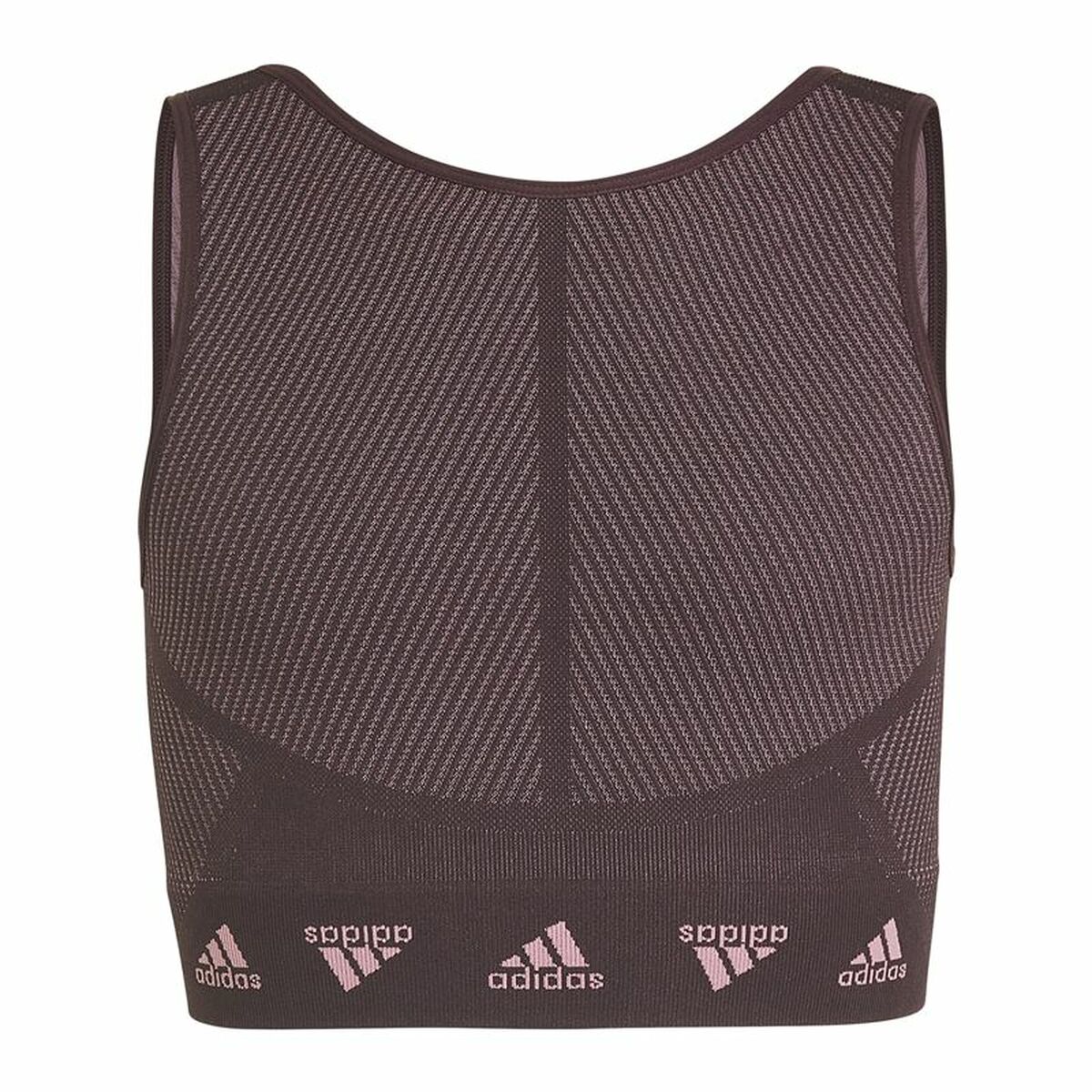 Sports Bra Adidas  Aeroknit Seamless Maroon Dark Red 14-15 Years