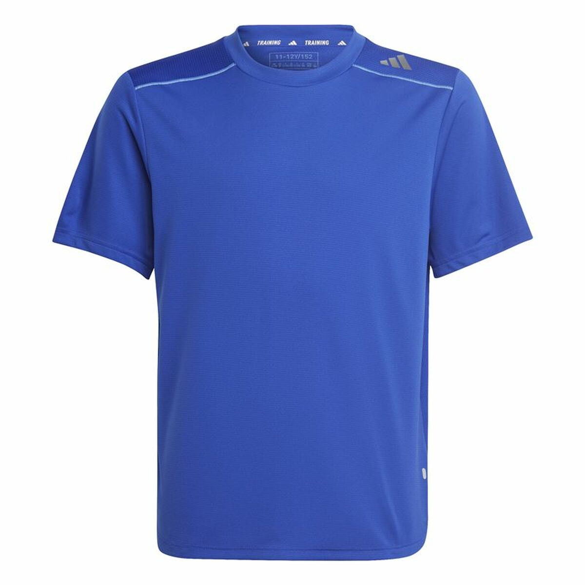 Child's Short Sleeve T-Shirt Adidas Aeroready Blue 7-8 Years