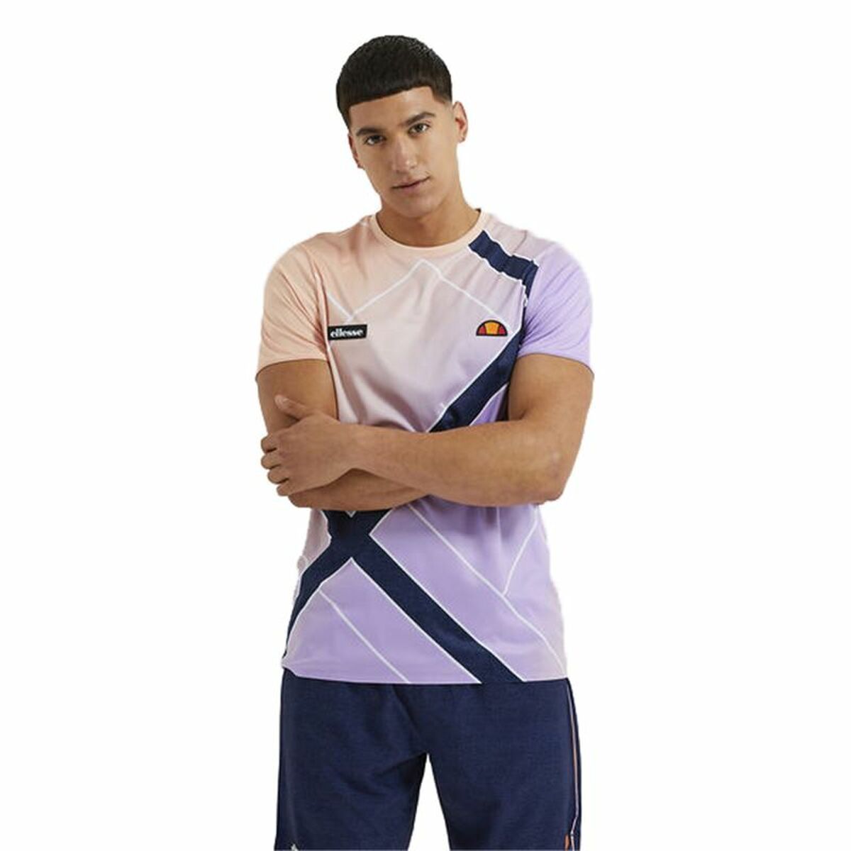 Men’s Short Sleeve T-Shirt Ellesse Fulgore Violet XL