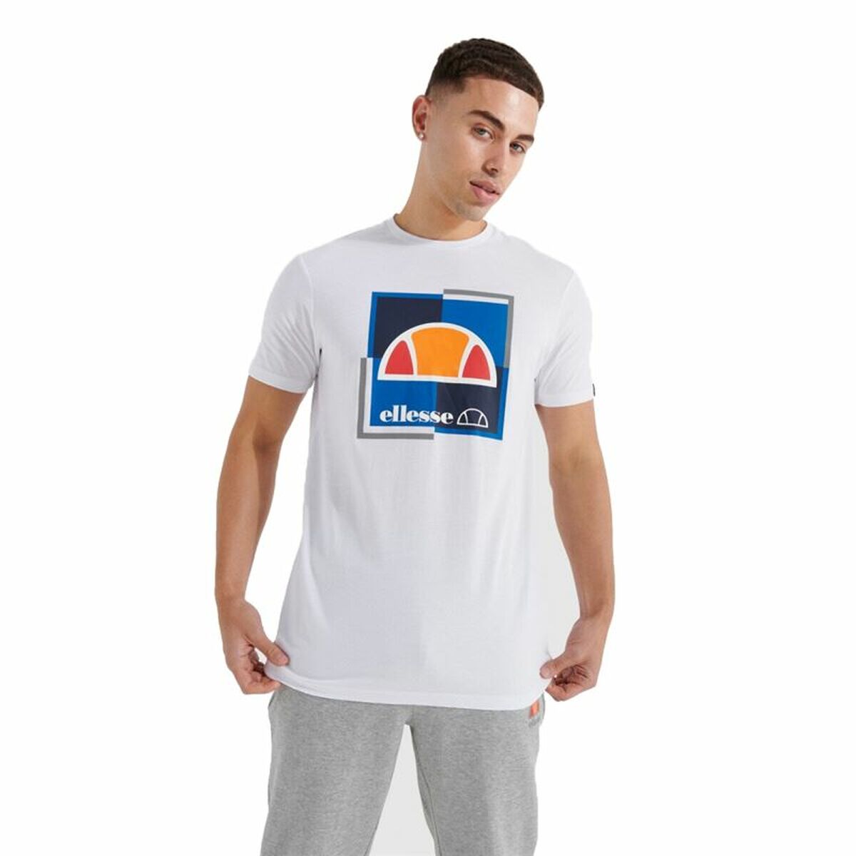 Men’s Short Sleeve T-Shirt Ellesse Michaelo White L