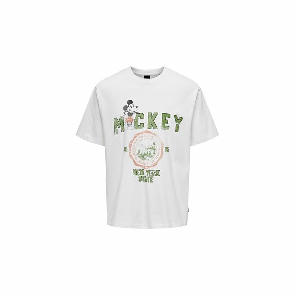 Men’s Short Sleeve T-Shirt Only & Sons Mickey Rlx Cloud Dancer White M