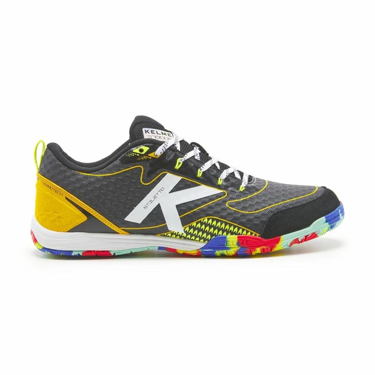 Adult's Indoor Football Shoes Kelme Stiletto Yellow Black Unisex 44
