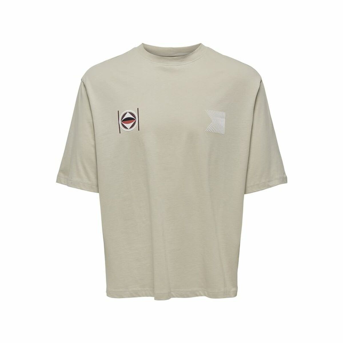 Men’s Short Sleeve T-Shirt Only & Sons Onslenny Ovz Element  Grey L
