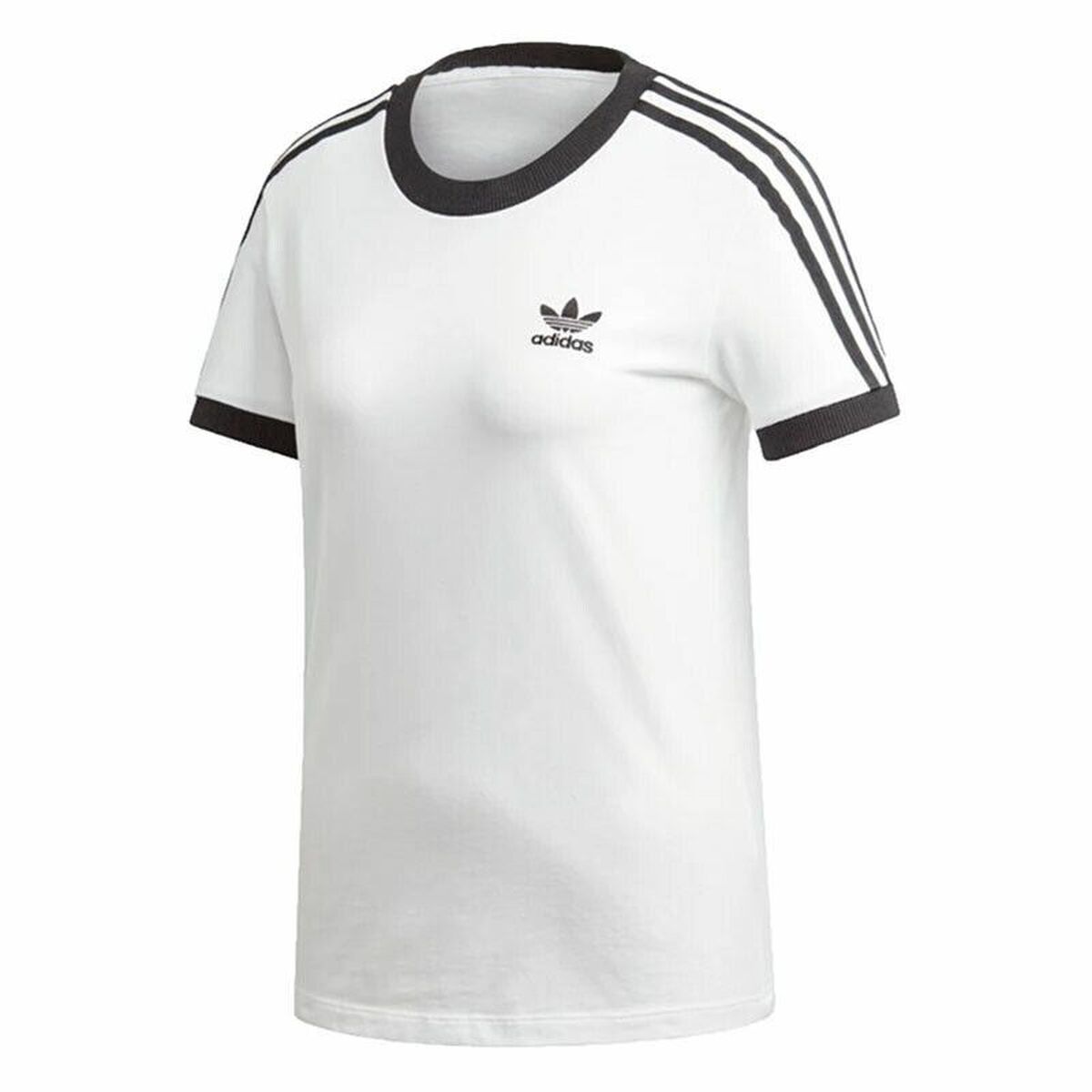 Women’s Short Sleeve T-Shirt Adidas 3 stripes White 40