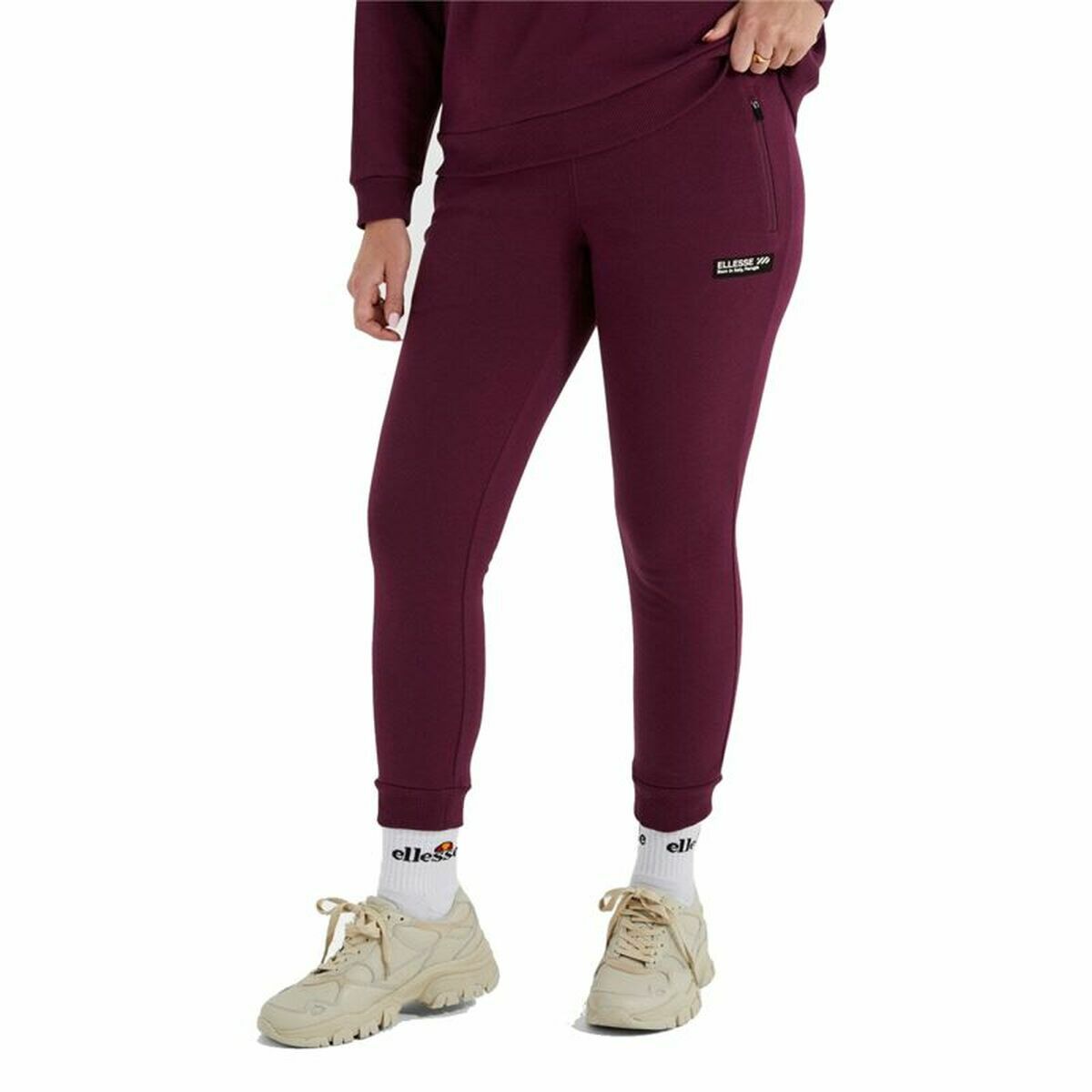 Long Sports Trousers Ellesse Terminillo Magenta Lady 34