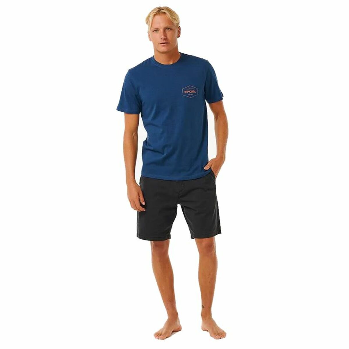 Men’s Short Sleeve T-Shirt Rip Curl Stapler  Blue L