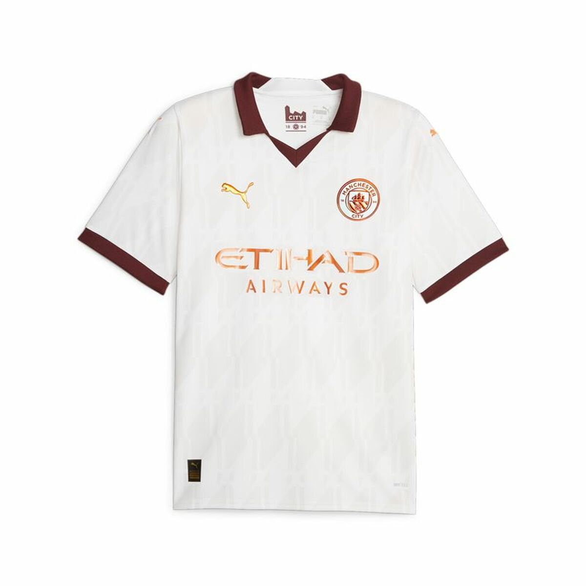 Men's Short-sleeved Football Shirt Puma  Manchester City Away White XL