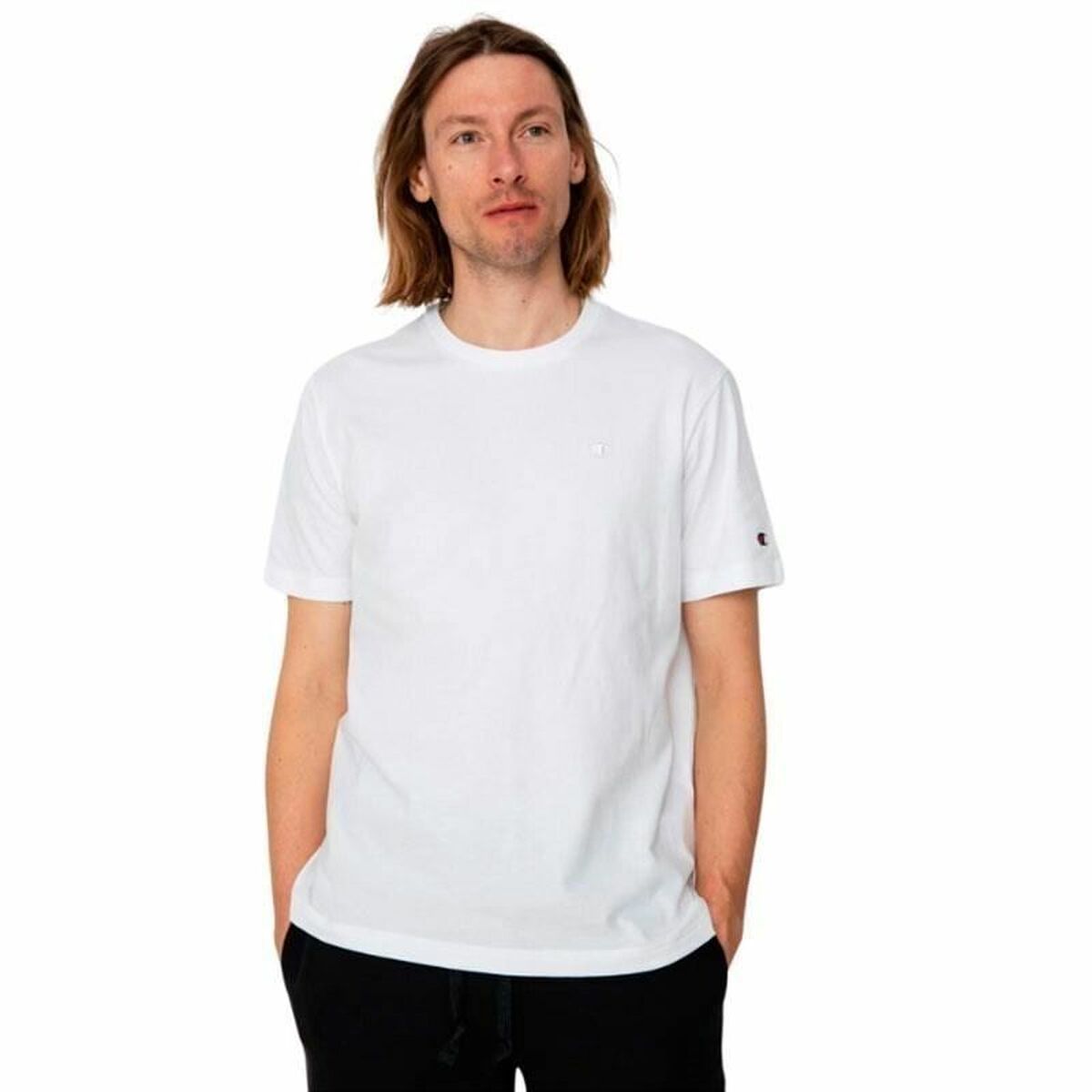 Men’s Short Sleeve T-Shirt Champion Crewneck S