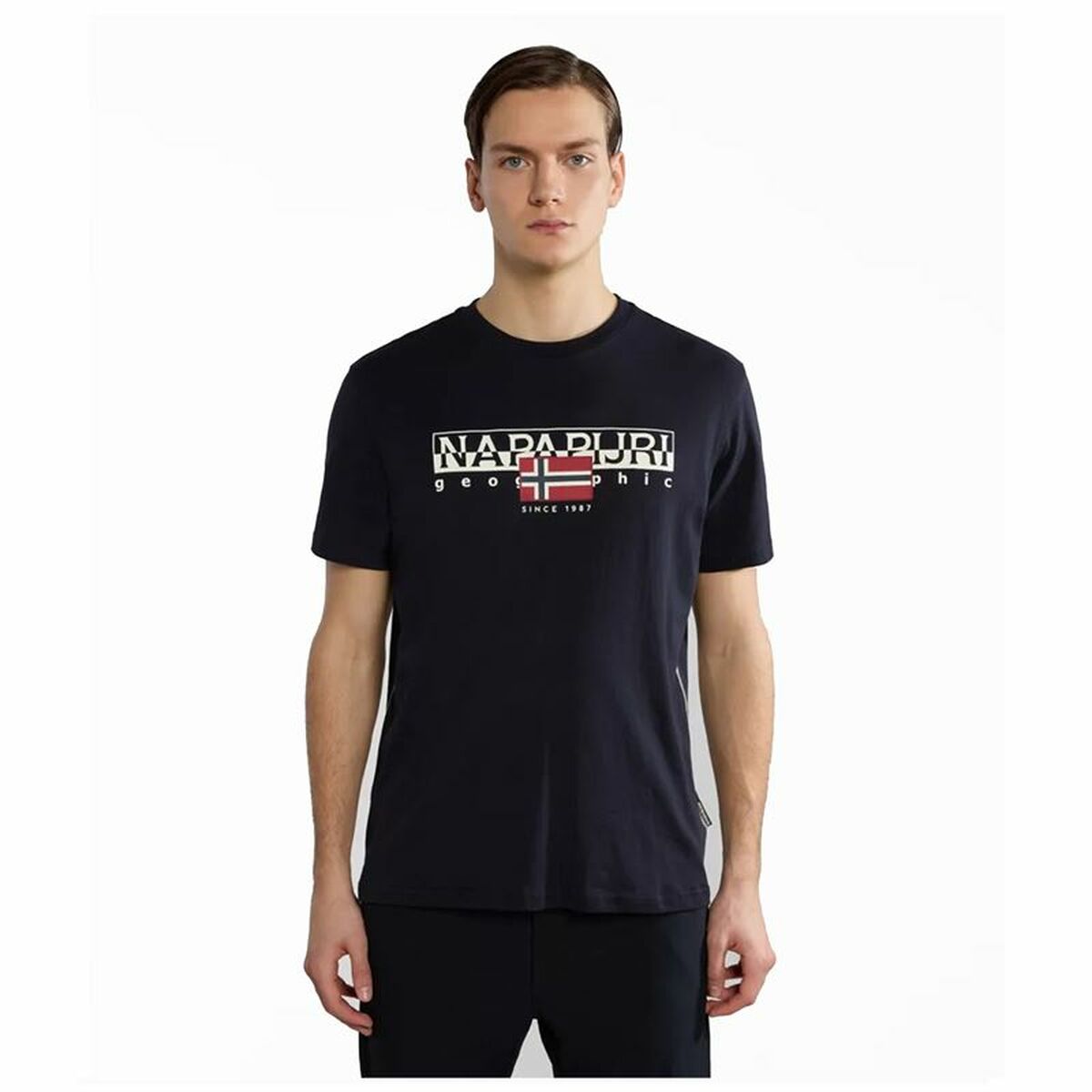 Men’s Short Sleeve T-Shirt Napapijri Black L