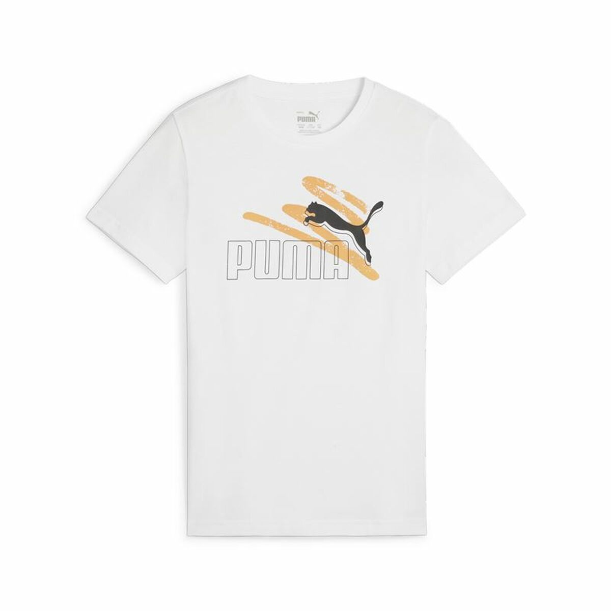 Child's Short Sleeve T-Shirt Puma Essential+ AB White 7-8 Years