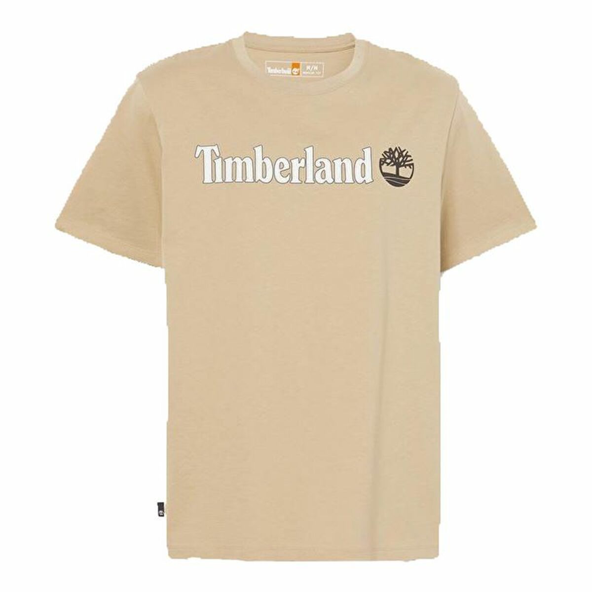 Men’s Short Sleeve T-Shirt Timberland Kennebec River Linear Logo Light brown XL